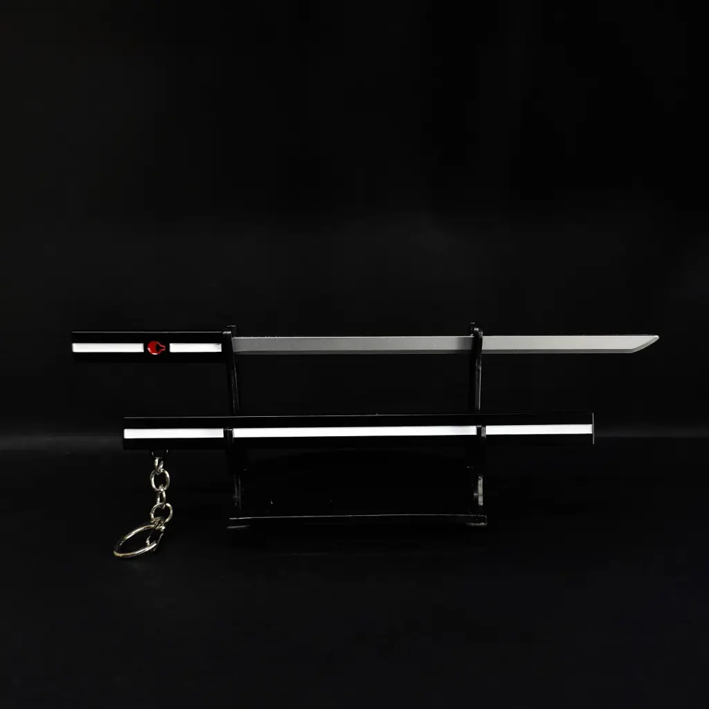 Black Samurai Metal Keychain Katana