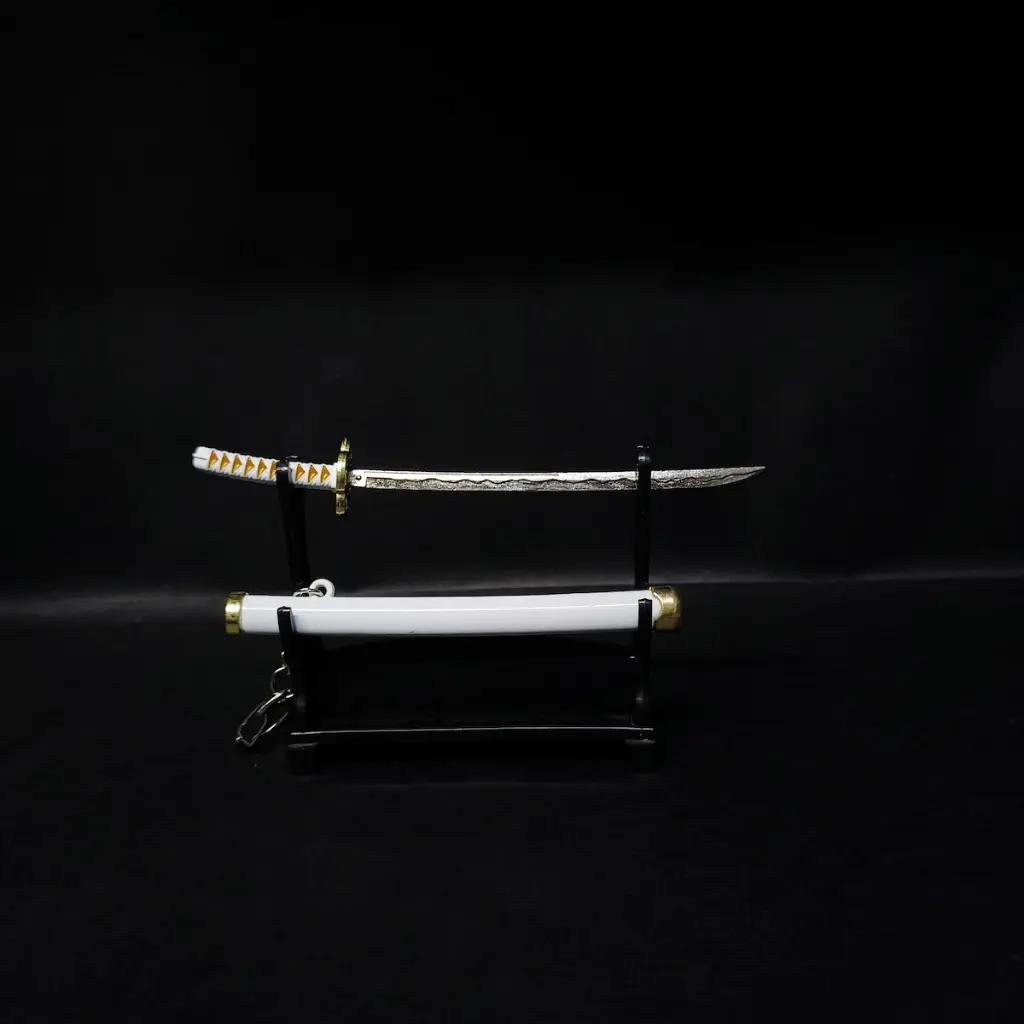Zenitsu Thunder Breathing Metal Keychain Katana