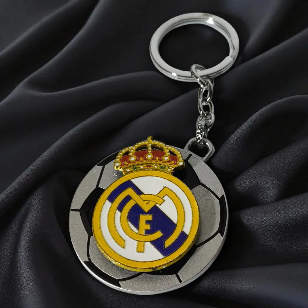Real Madrid Metal Spinner Keychain
