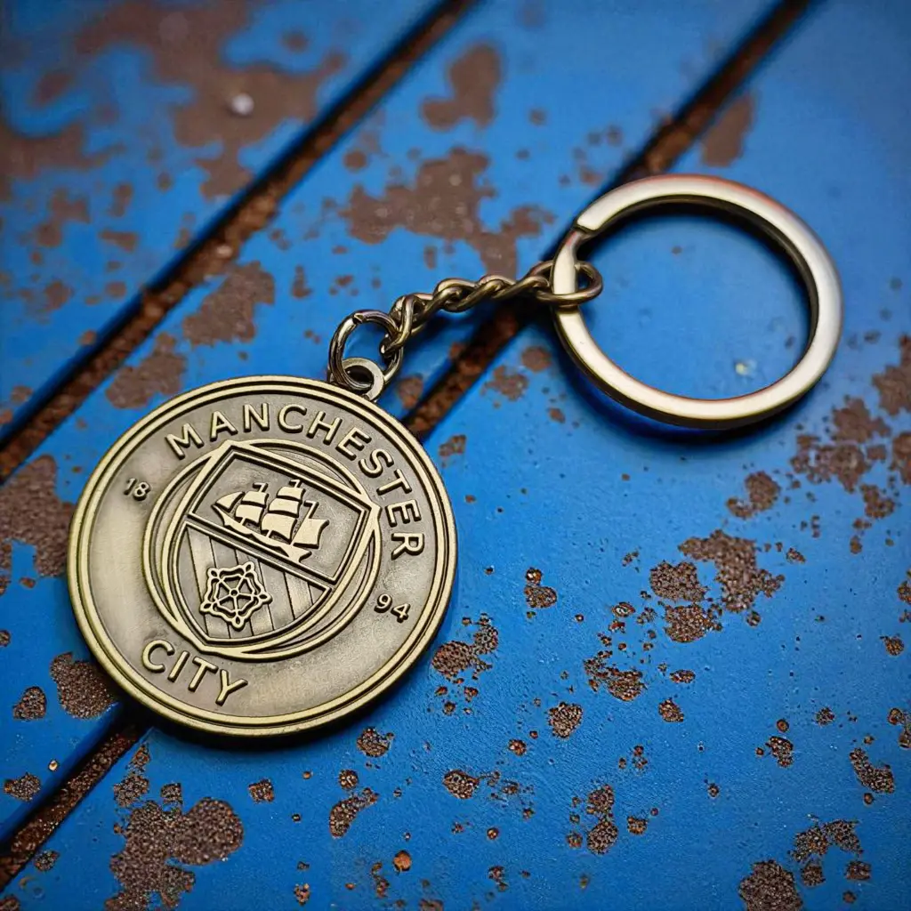 Man City 90s Metal Keychain