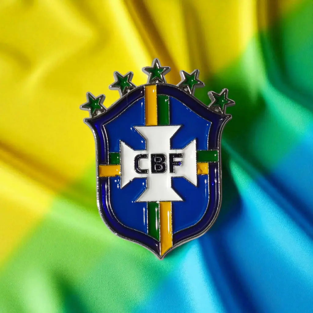 Brasil Metal Dot Badge